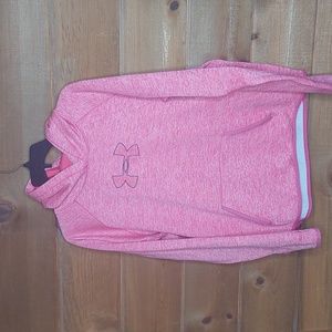 Under Armour Pink Heathered Hoodie Sweatshirt